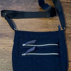 Vera Bradley Navy Triple-Quilted All—Weather Crossbody